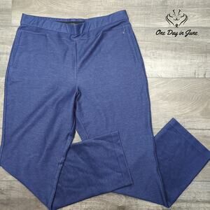 Capsule 121 Pull On Straight Leg Pants Blue Stretch Denim Look Size XL